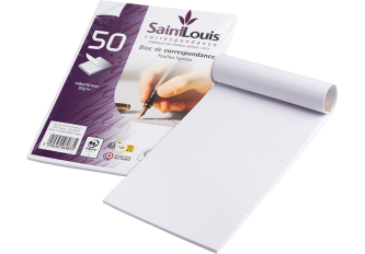 C. 20 blocs à lettres A5 lignés