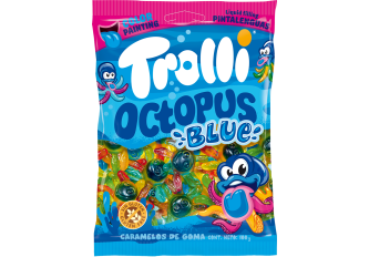 C.12 sachets 100gr TROLLI OCTOPUS BLUE