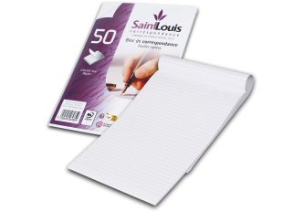 C. 10  blocs à lettre A4 lignés