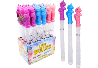 P.24 bâtons bulles savon 110ml 37cm licornes