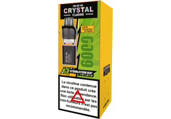 Lot 5 recharges CRYSTAL CL 6000 citron / citron vert 20mg