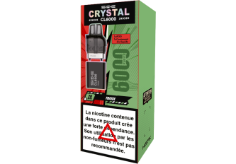Lot 5 recharges CRYSTAL CL 6000 fraise 20mg
