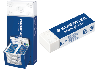 Presentoir 80 gommes blanches