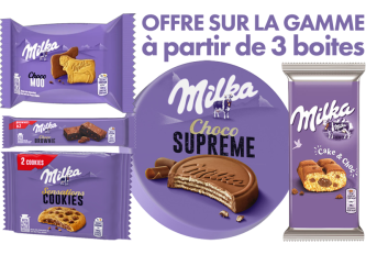 Offre perso sur la gamme biscuits MILKA 3 boites